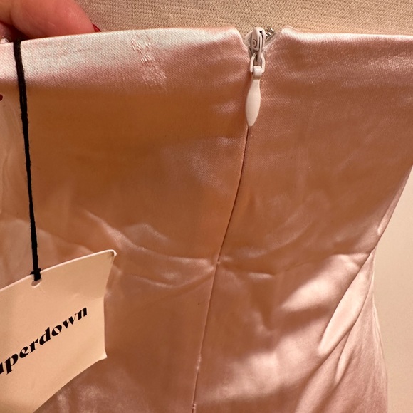 Superdown Billie Drape Midi Dress in Blush Size:XS - Picture 3 of 4